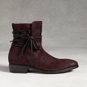John Varvatos Oxblood Keith Back Lace Boot